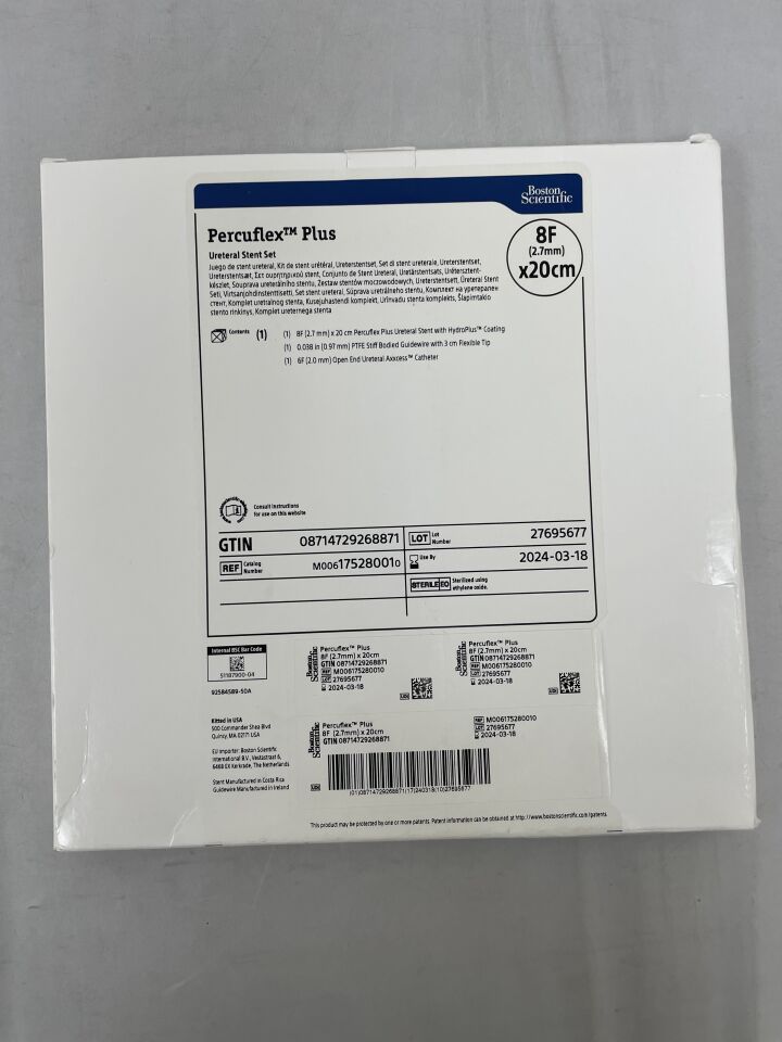 17528001 - BOSTON SCIENTIFIC - Percuflex Plus Set 8Fr(2.7mm) x 20cm(220mm), (BX/1) - ( Expiry Date: 2024-03-18 )