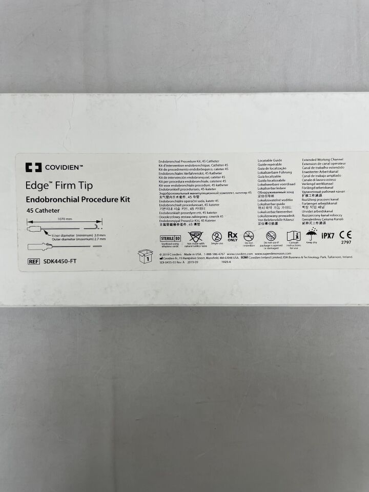 SDK4450-FT - COVIDIEN - SuperDimension Edge Endobronchial Procedure Kit, 45° Firm Tip, (BX/1) - ( Expiry Date: 2024-02-23 )