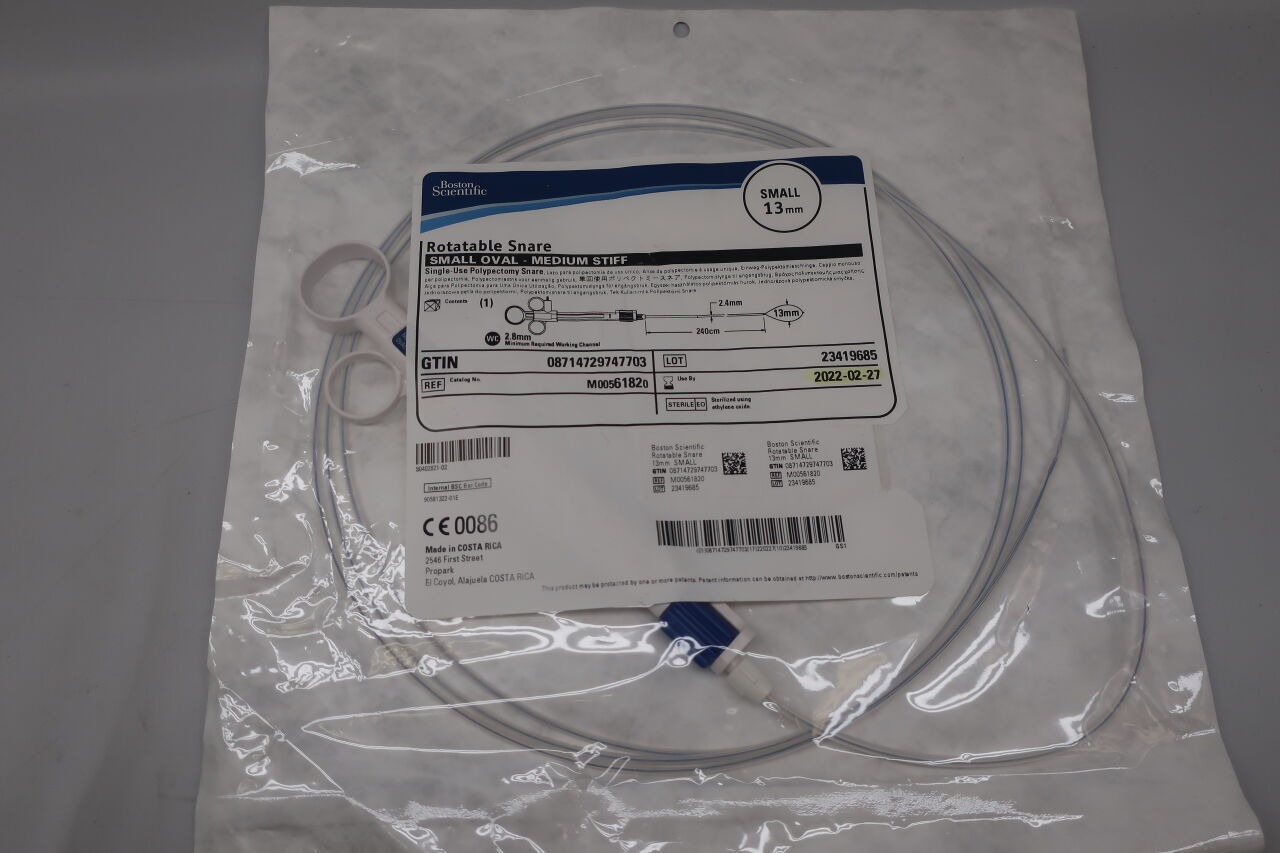 6182 - BOSTON SCIENTIFIC - Rotatable Polypectomy Snare, Small Oval, Medium STIFF, 13mm, () - ( Expiry Date: 2024-02-26 )