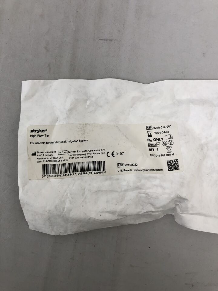 0210-014-000 - STRYKER - High Flow Tip for use with InterPulse Irrigation System, (EA) - ( Expiry Date: 2024-04-01 )