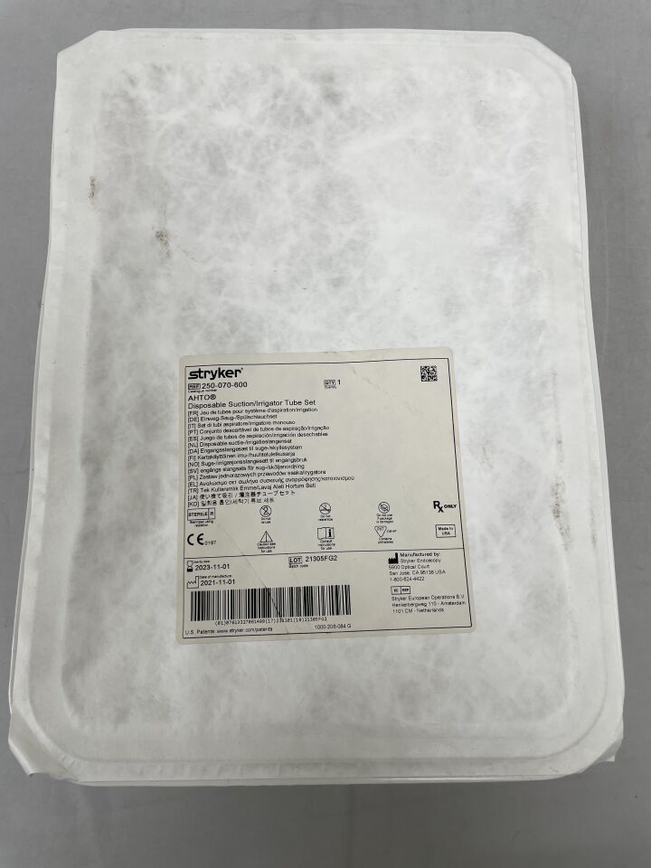 250-070-600 - STRYKER - Ahto Tube Set: Disposable Suction / Irrigator, (EA) - ( Expiry Date: 2023-11-01 )