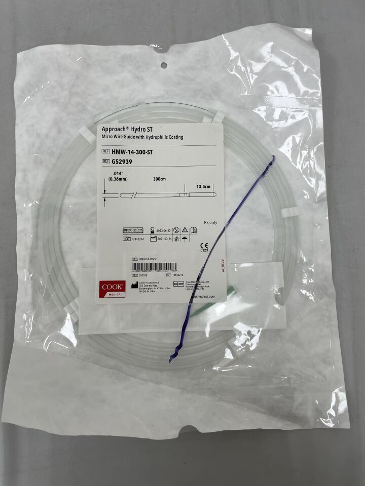G52939 - COOK - Approach Hydro ST Microwire Guide, 0.014 in. dia. x 300 cm Length, () - ( Expiry Date: 2023-06-30 )