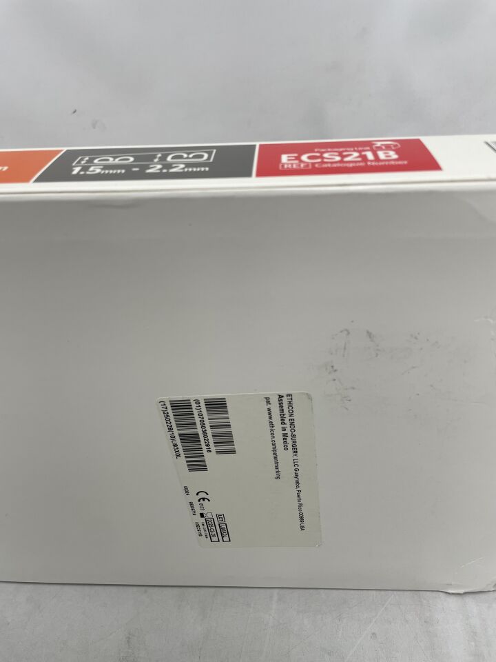 ECS21B - ETHICON - XL 圓形訂書針 21mm 1.5 X 2.2mm,(盒/1)-(有效期限至:2025-02-28)