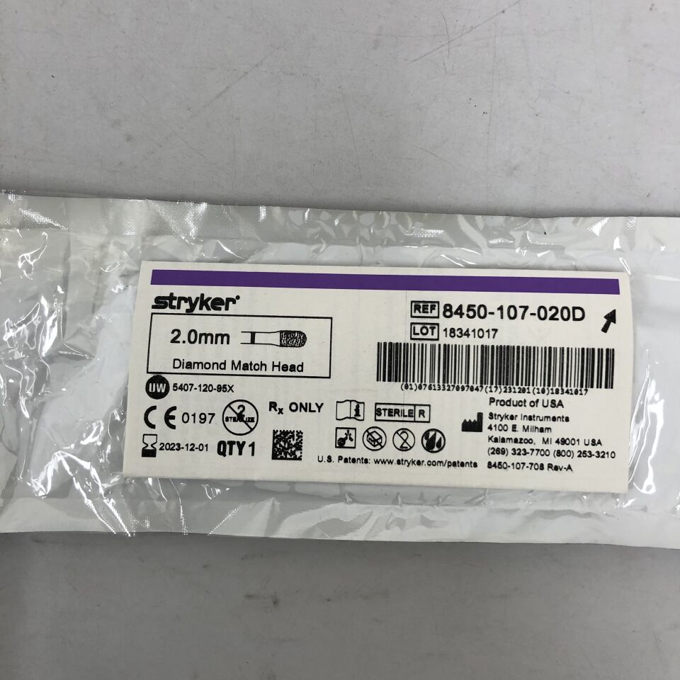 8450-107-020D - STRYKER - Diamond Match Head, 2.0mm, (EA) - ( Expiry Date: 2023-12-01 )