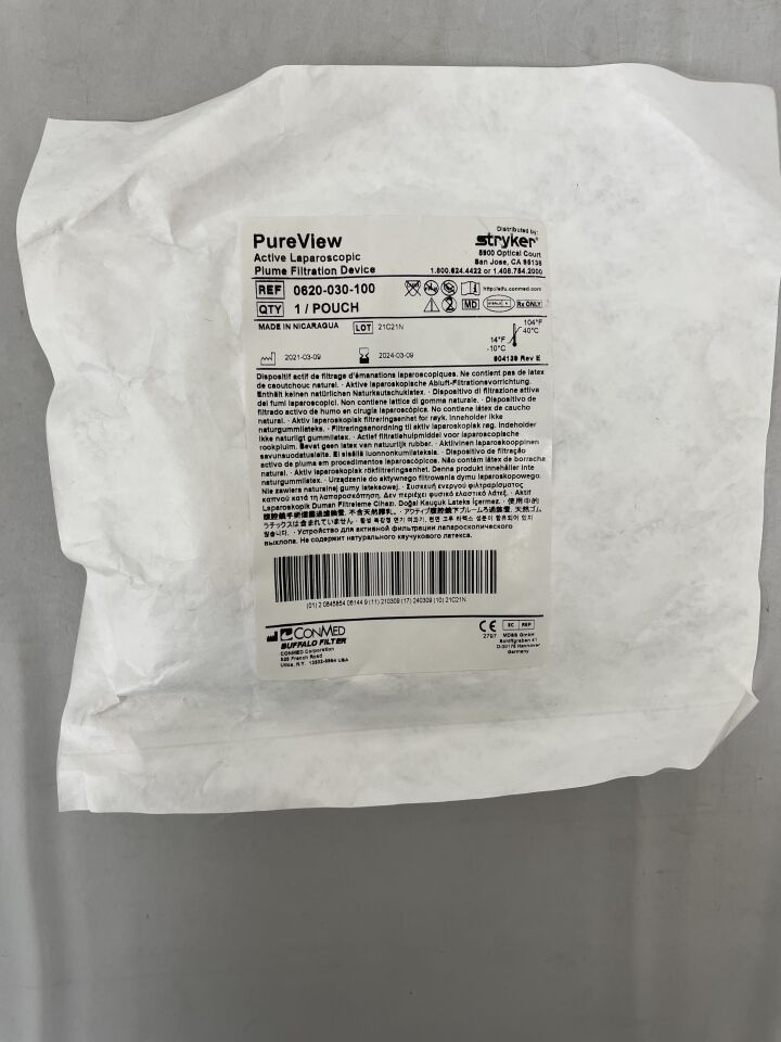 0620-030-100 - STRYKER - PureView Active Laparoscopic Plume Filtration Device, () - ( Expiry Date: 2024-03-09 )