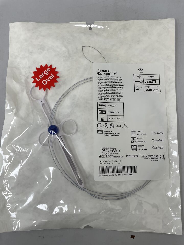 977 - CONMED - Singular Polypectomy Snare with Olympus Cord, Size L Soft Oval Loop, (EA) - ( Expiry Date: 2024-07-03 )