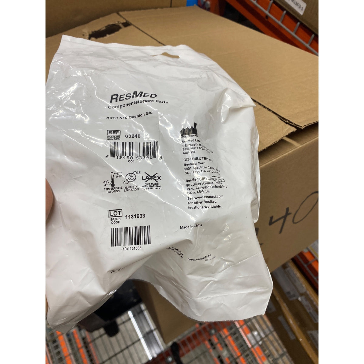 63240 - RESMED - Air fit n10 cushion std, (EA/40)