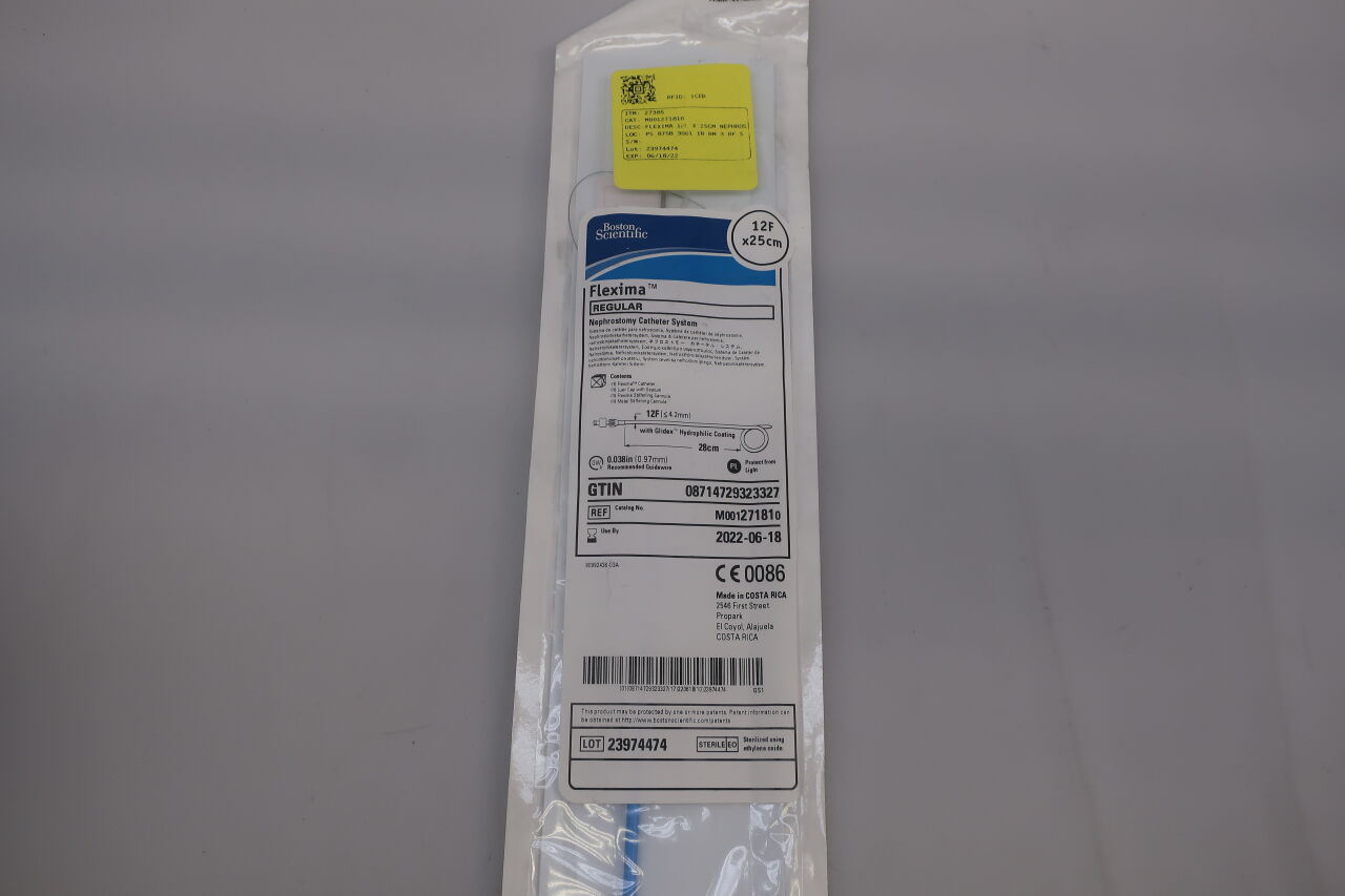 27181 - BOSTON SCIENTIFIC - Flexima Nephrostomy Catheter System - Regular - 12Fr x 25cm, (EA) - ( Expiry Date: 2023-02-19 )