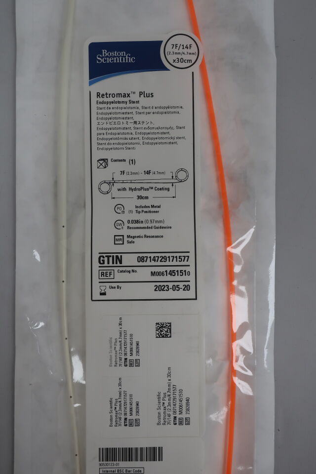 145151 - BOSTON SCIENTIFIC - Retromax Plus Endopyelotomy Stent - 7-14Fr x 30cm, (EA) - ( Expiry Date: 2024-02-06 )