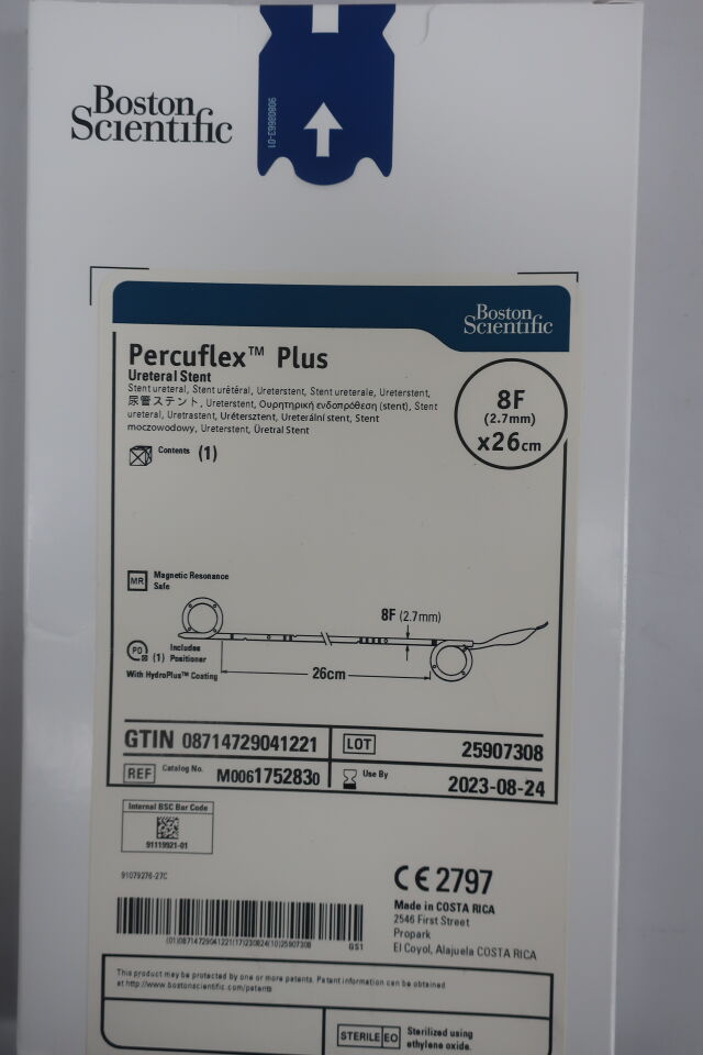 175283 - BOSTON SCIENTIFIC - percuflex plus ureteral stent, 6f x 26cm, (BX/1) - ( Expiry Date: 2024-04-26 )