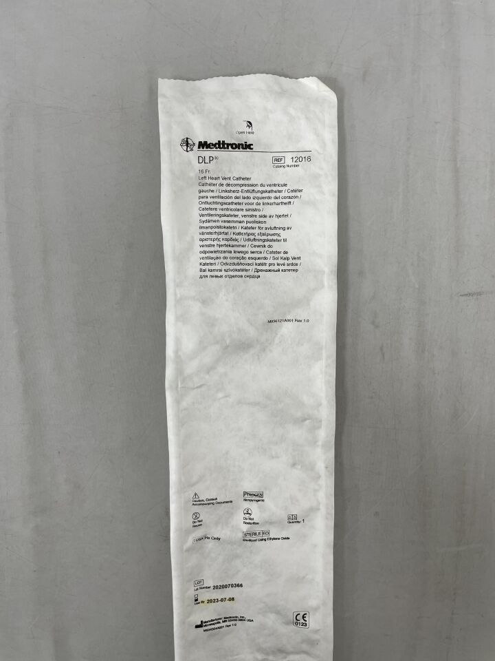 12016 - MEDTRONIC - DLP Vent, 16F, Silicone, Malleable Introducer, 1/4" Non-Vented, (EA) - ( Expiry Date: 2023-07-08 )