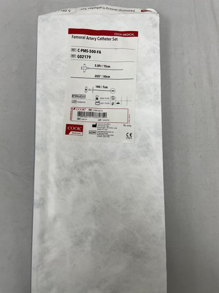 G02179 - COOK - Arterial Pressure Monitoring Set 5F x 15cm, (EA) - ( Expiry Date: 2024-10-09 )