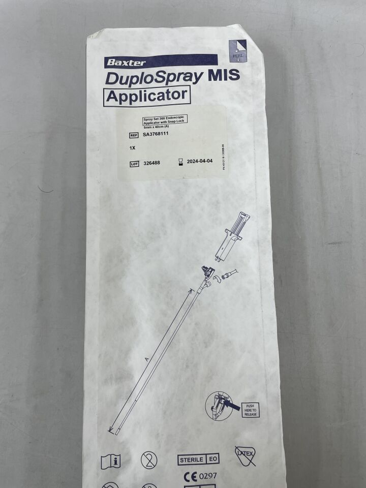 SA3768111 - BAXTER - DuploSpray MIS Spray Set 360° Endoscopic Applicator w/Snap Lock 5mm x 40cm, (EA) - ( Expiry Date: 2024-04-04 )