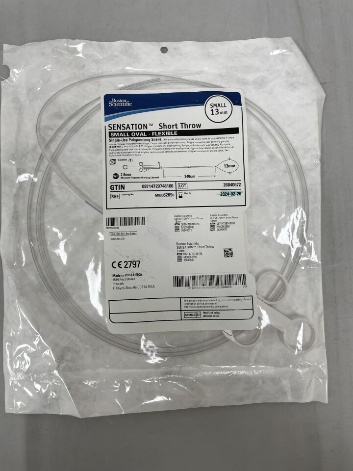 6269 - BOSTON SCIENTIFIC - Sensation Short Throw Snare, Small, 13 mm Loop Width, 240 cm Length, () - ( Expiry Date: 2024-02-26 )