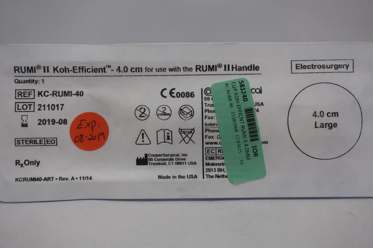 KC-RUMI-40 - COOPER SURGICAL - Rumi II Koh-Efficient System, 4 cm Size, Large, () - ( Expiry Date: 2022-06-11 )