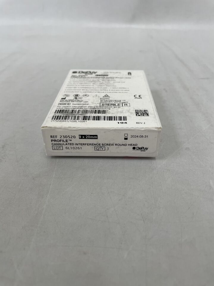 230520 - DEPUY - Profile Titanium Round Head Cannulated Interference Screw, 9 x 20 mm, (BX/1) - ( Expiry Date: 2024-08-31 )