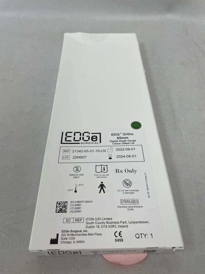 21342-65-01-10-LN - EDGE SURGICAL - EDG Ortho Digital Depth Gauge, 1.0mm Offset LN, (BX/1) - ( Expiry Date: 2024-08-01 )