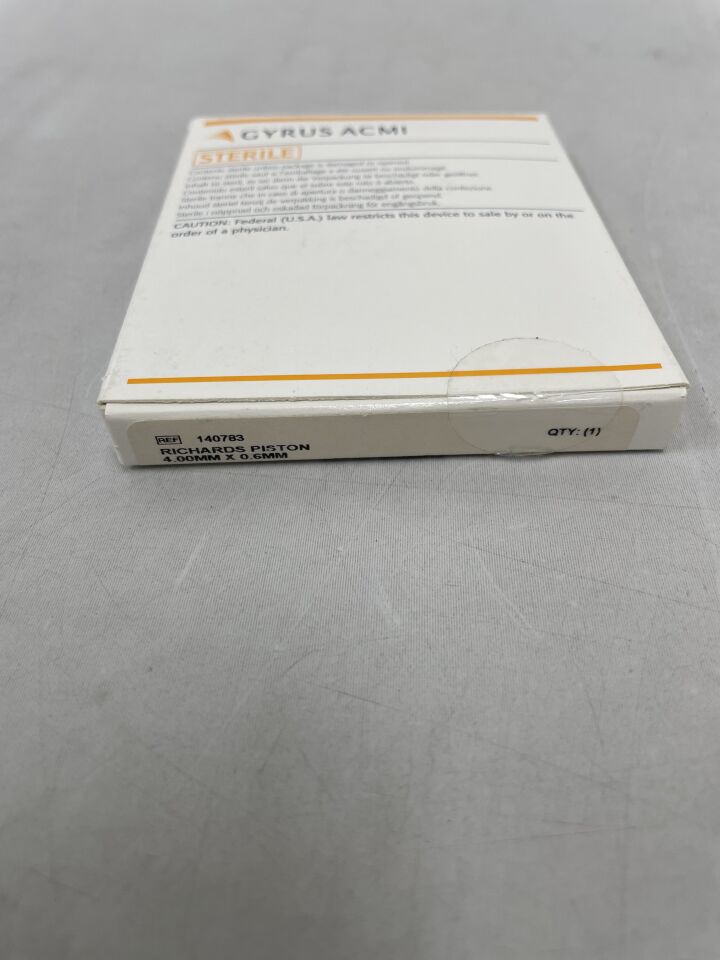 140783 - GYRUS ACMI - Richards Piston, 4 x 0.6mm, (BX/1) - ( Expiry Date: 2024-03-11 )