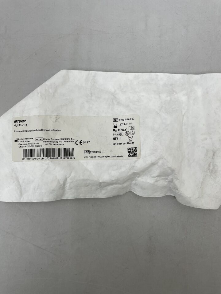 0210-014-000 - STRYKER - High Flow Tip for InterPulse, () - ( Expiry Date: 2024-04-01 )