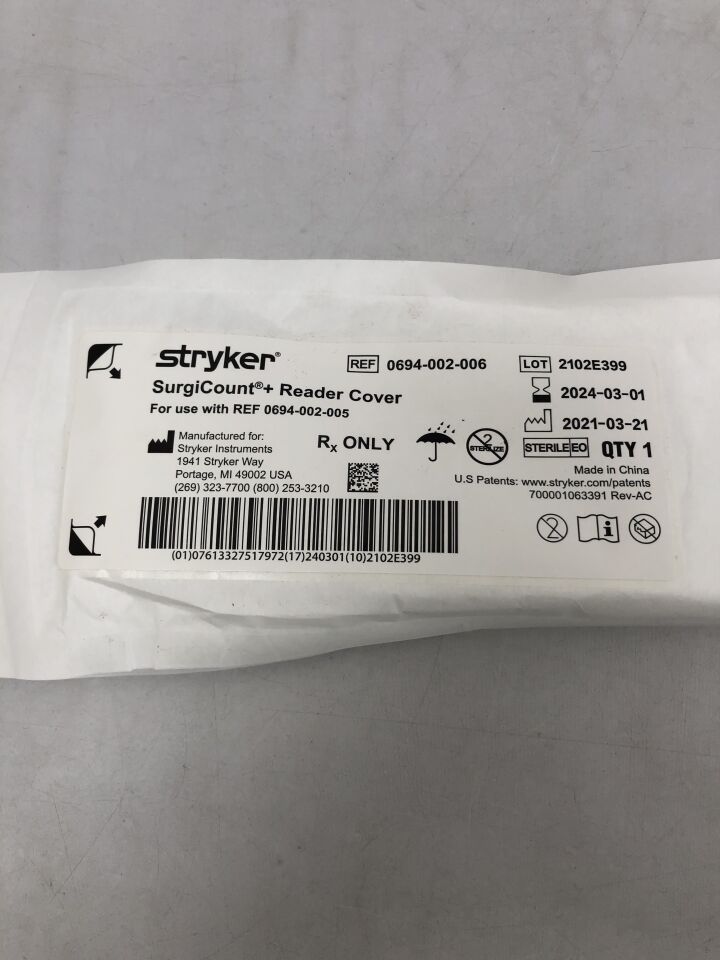 0694-002-006 - STRYKER - SURGICOUNT and READER COVER, () - ( Expiry Date: 2024-03-01 )