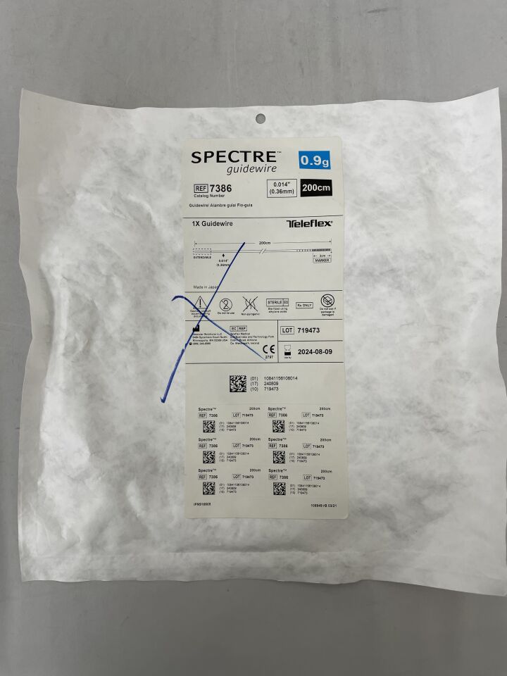 7386 - TELEFLEX - Spectre Guidewire 0.014" x 190cm, (EA) - ( Expiry Date: 2024-08-09 )