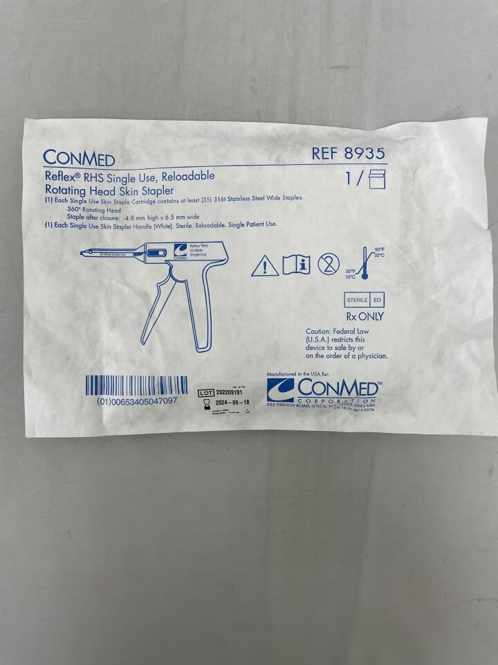 8935 - CONMED - Reflex RHS 35W Reloadable Rotating Head Skin Stapler, (EA) - ( Expiry Date: 2024-09-21 )