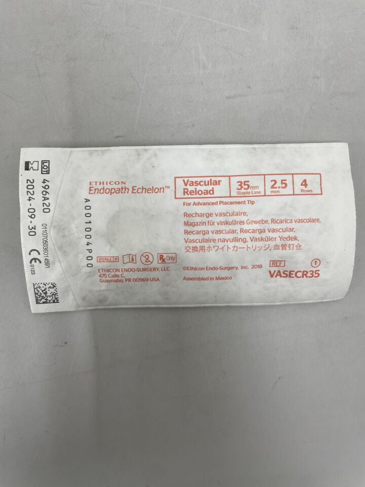 VASECR35 - ETHICON - Echelon Endopath Stapler Reload, For Advanced Placement Tip, () - ( Expiry Date: 2024-09-30 )