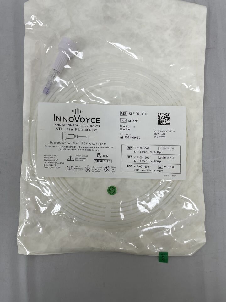 KLF-001-600 - INNOVOYCE - KTP Laser Fiber 400µ x 2.2F x 3.65m, (EA) - ( Expiry Date: 2024-09-30 )