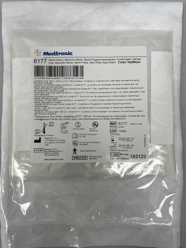 6177 - MEDTRONIC - Sterile Sleeve, (EA) - ( Expiry Date: 2024-06-10 )