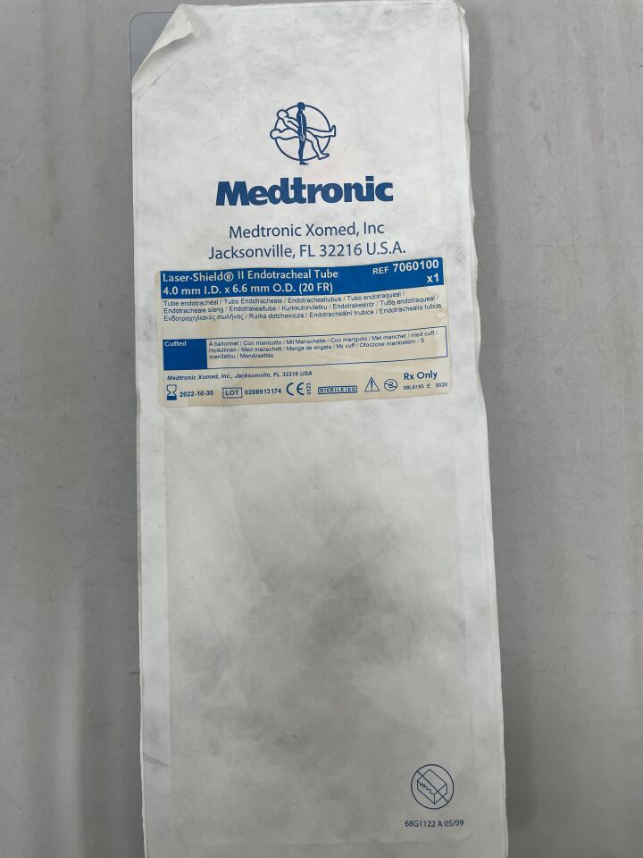 7060100 - MEDTRONIC - Laser-Shield II 7060100 Endotracheal Tube, 4.0mm I.D. X 6.6mm O.D., (EA) - ( Expiry Date: 2023-10-30 )