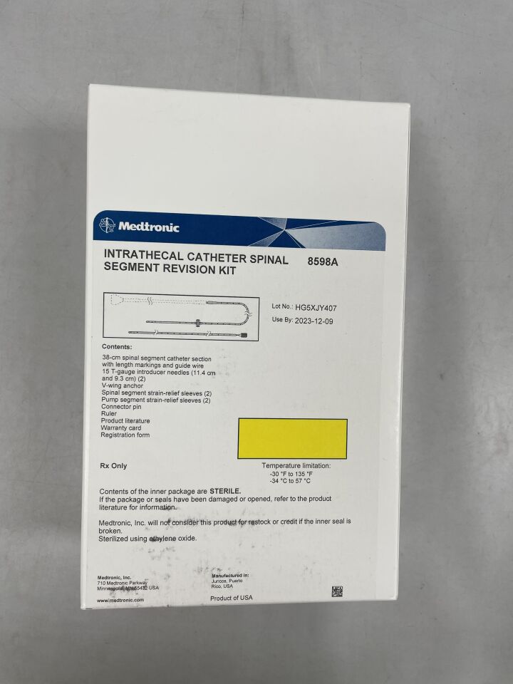 8598A - MEDTRONIC - INTRATHECAL Catheter SPINAL SEGMENT REVISION Kit, 38cm, (BX/1) - ( Expiry Date: 2024-07-28 )
