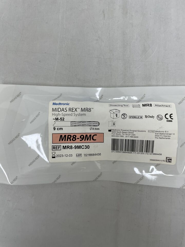 MR8-9MC30 - MEDTRONIC - Midas Rex MR8 9cm, 3mm, (EA) - ( Expiry Date: 2023-12-03 )