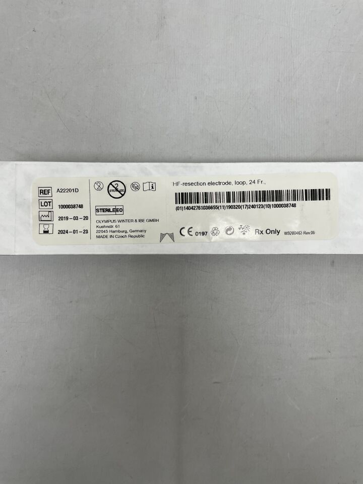 A22201D - OLYMPUS - Monopolar HF-Resection Electrode: Loop, 12°, 0.20 Wire, (EA) - ( Expiry Date: 2024-01-23 )