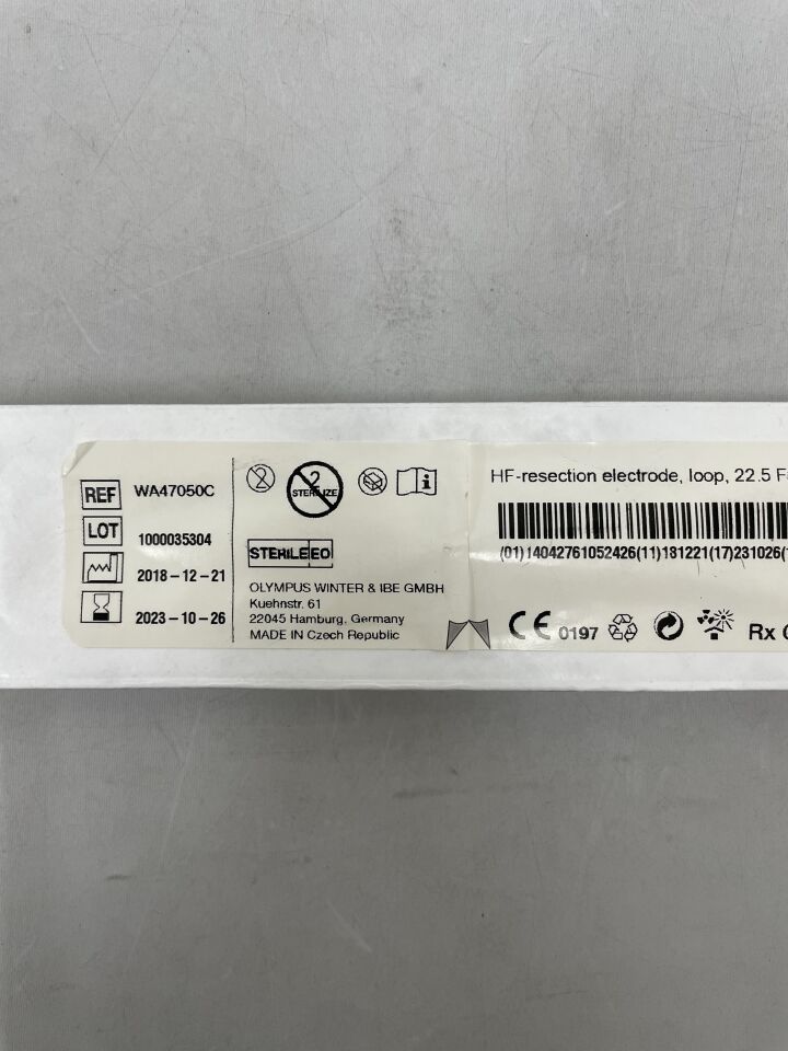 WA47050C - OLYMPUS - HF-Resection Electrode For OES 4000 Hysteroscope, 22.5 Fr Size, 12 Degree Loop
, () - ( Expiry Date: 2023-10-26 )