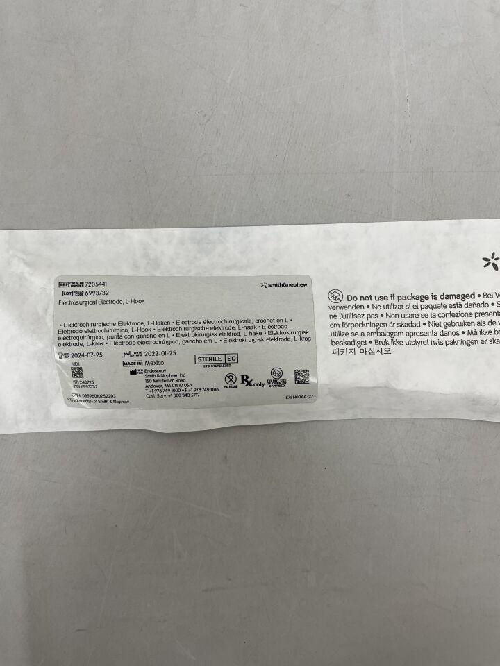 7205441 - SMITH & NEPHEW - Electrosurgical Electrode, L-Hook, () - ( Expiry Date: 2024-07-25 )