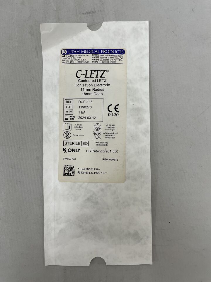 DCE-115 - UTAH MEDICAL - Contoured LETZ Conization Electrode, 11mm Radius, 18mm Deep, (EA) - ( Expiry Date: 2024-03-12 )