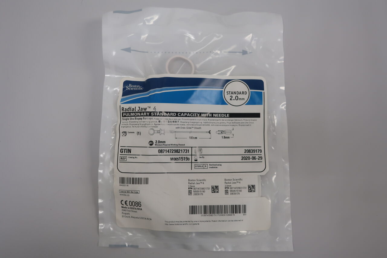 1519 - BOSTON SCIENTIFIC - Radial Jaw 4 Single-Use Biopsy Forceps - Pulmonary Standard Capacity with Needle - 2.0mm x 100cm, () - ( Expiry Date: )