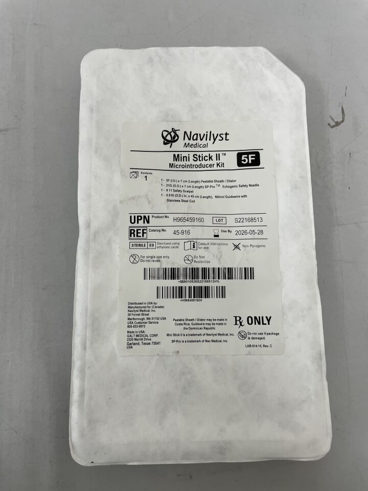 45-916 - NAVILYST - Mini Stick II 微型導入器套件,5F x 7cm,45cm NT/SS 導絲,(EA)-(有效期至:2026-05-28)