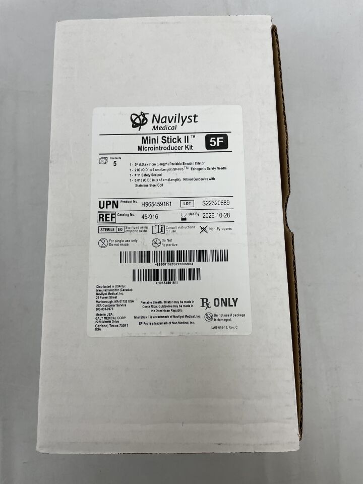 45-916 - NAVILYST - Mini Stick II 微型導引器套件,5F x 7cm,45cm NT/SS 導絲,(BX/5)-(有效期至:2026-10-28)
