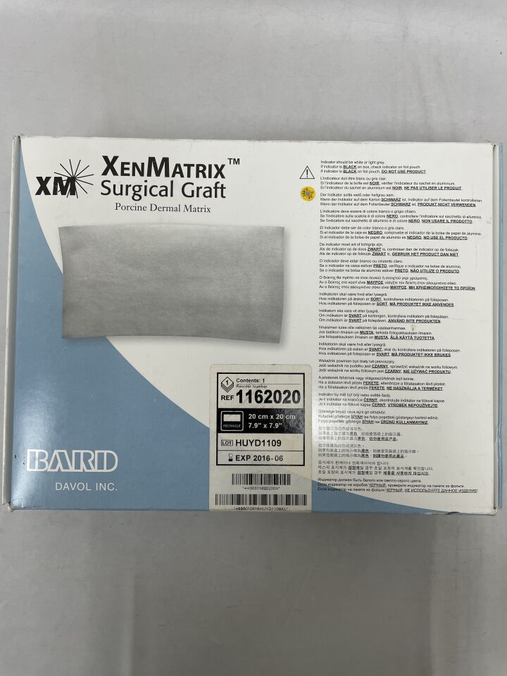 1162020 - BARD - surgical graft, square, 7.9in x 7.9in (20cm x 20cm), (BX/1) - ( Expiry Date: 2016-06-27 )