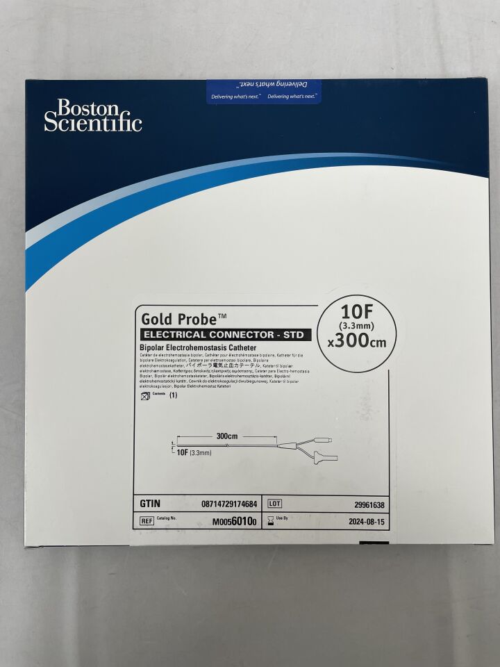 6010 - BOSTON SCIENTIFIC - Gold Probe Bipolar Electrohemostasis Catheter - Electrical Connector - STD - 10Fr x 300cm, () - ( Expiry Date: 2024-08-15 )