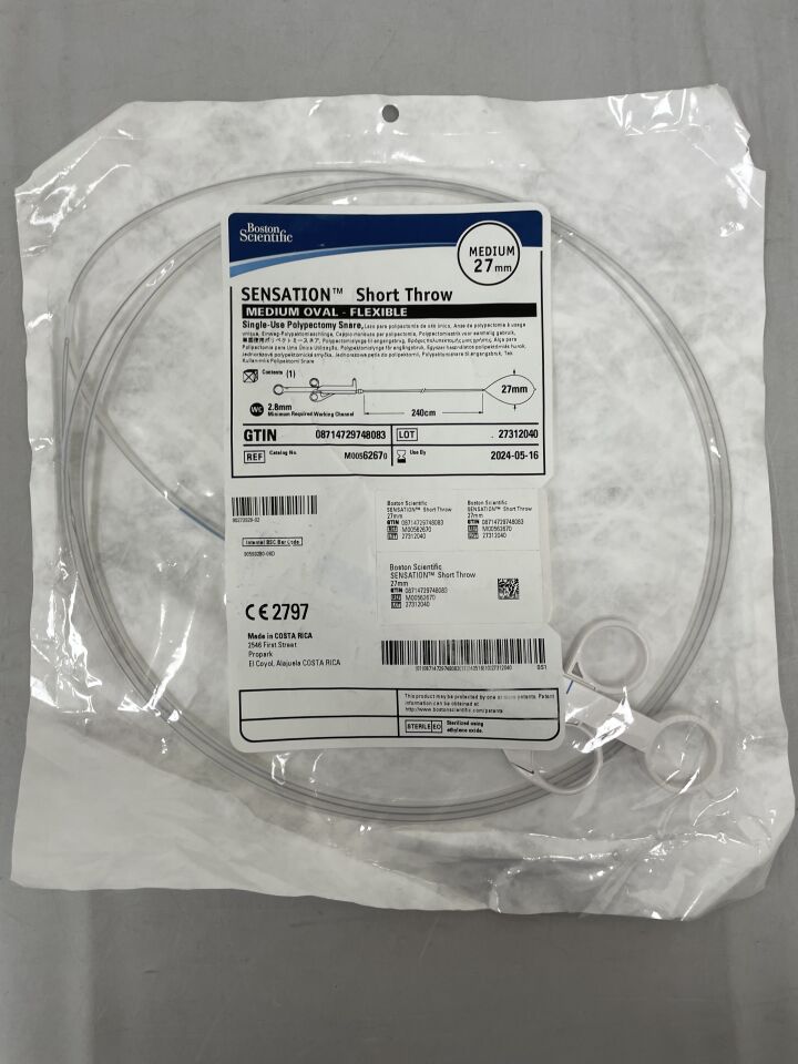 6267 - BOSTON SCIENTIFIC - Sensation Short Throw Snare, Medium, 27mm Loop Width, 240 cm Length, () - ( Expiry Date: 2024-05-16 )