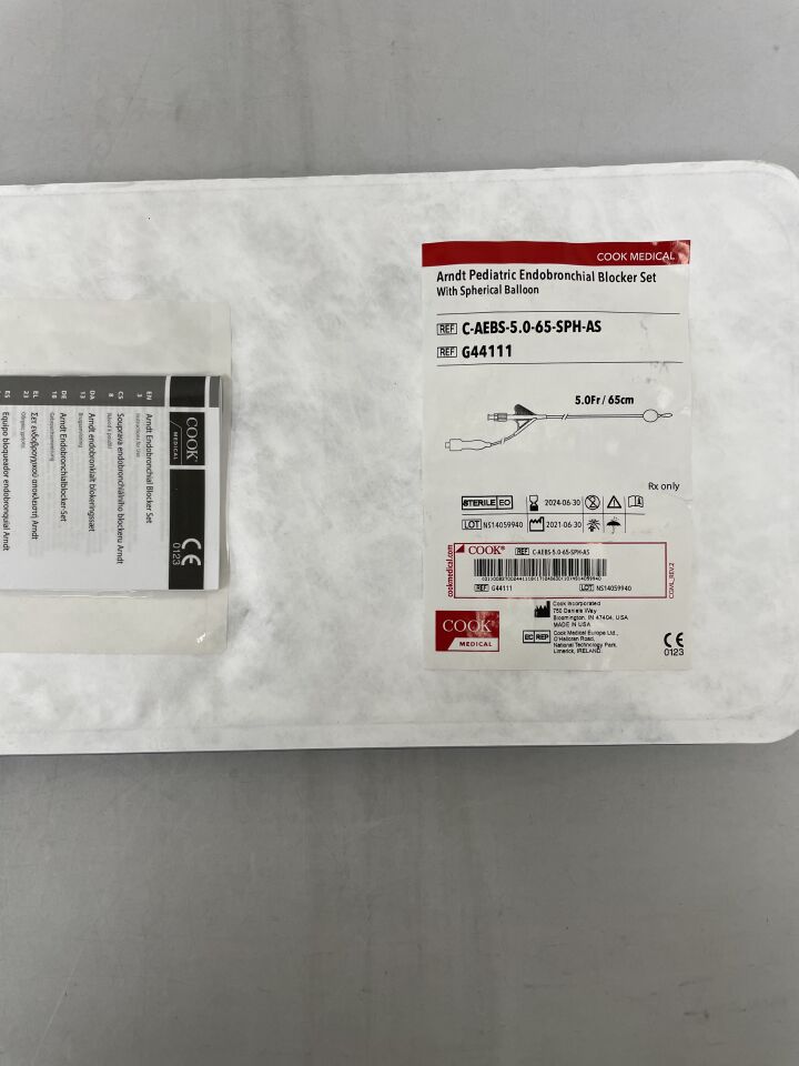 G44111 - COOK - Arndt Pediatric Endobronchial Blocker Set With Spherical Balloon, 5Fr/65cm, (EA) - ( Expiry Date: 2024-06-30 )