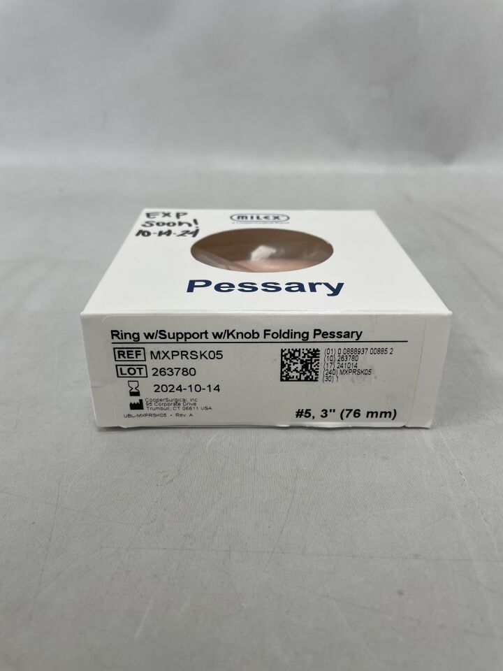 MXPRSK05 - COOPER SURGICAL - Ring W/Support W/Knob Folding Pessary, 76mm, (BX/1) - ( Expiry Date: 2024-10-14 )