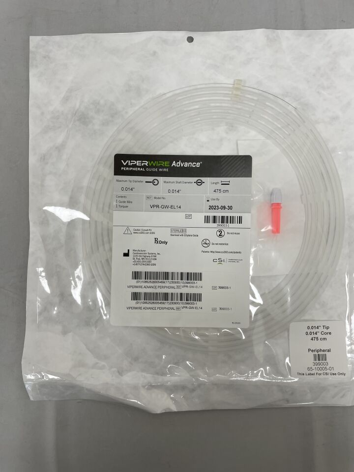 VPR-GW-EL14 - CSI - ViperWire Advance Peripheral Guidewire 0.014" x 475cm, () - ( Expiry Date: 2023-09-30 )