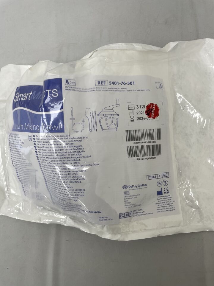 5401-76-501 - DEPUY - Smart Mix CTS Vacuum Mixing Bowl, (EA) - ( Expiry Date: 2024-03-29 )