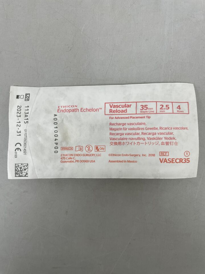 VASECR35 - ETHICON - Echelon Endopath Stapler Reload, For Advanced Placement Tip, () - ( Expiry Date: 2023-12-31 )