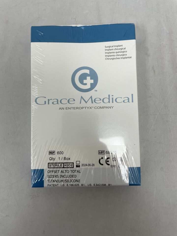 600 - GRACE MEDICAL - offset alto total, sizers included, titanium/silicone, (BX/1) - ( Expiry Date: 2024-06-28 )