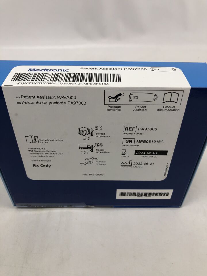 PA97000 - MEDTRONIC - Patient Assistant Device for Cardiac Event Data, (BX/1) - ( Expiry Date: 2024-06-27 )