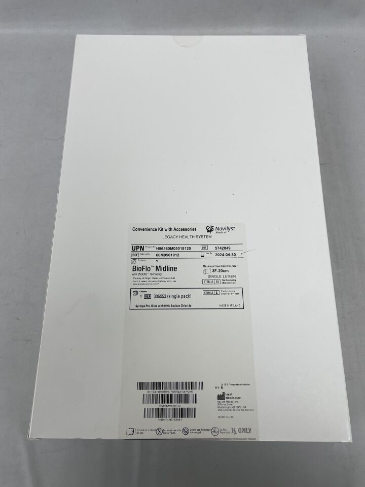 60M0501913 - NAVILYST - BioFlo Midline with ENDEXO Technology, (BX/1) - ( Expiry Date: 2024-04-30 )